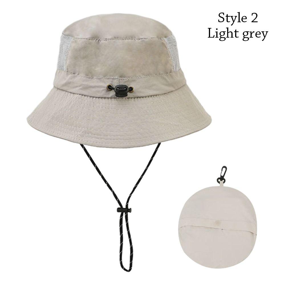 

Сумка для зберігання Кепка для риболовлі Швидкосихаюча шапка від сонця Літня кепка-панамка Кемпінг Туризм Light grey-Style 2