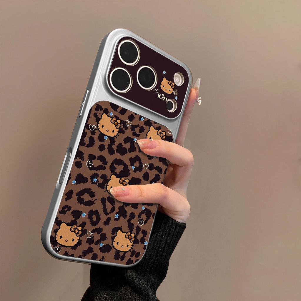 High-End Leopard Print Case for Apple 17 Pro Max, 16 Pro, 15 Pro Max, 14 Pro - Anti-Fall Protection