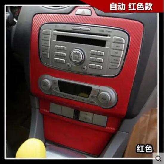 3D carbon fiber sticker Central control Panel decoration trim for Ford focus mk2 2009-2016 auto accessories