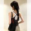 Wind Korean vest women summer wear beautiful back cross suspenders wear seaside fake two-piece top Spice girl new
