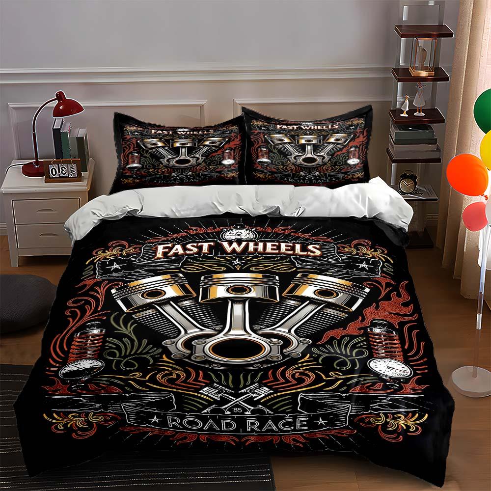 

Metallic, fiery, mechanical. Bedding Duvet cover sets Duvet covers Pillowcases gifts (1 * Duvet Cover 2 * Pillowcases, without duvet insert) 135x200cm