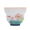 Hand-Painted Jade White Tea Cup Set - Kung Fu Style Porcelain with Gift Box