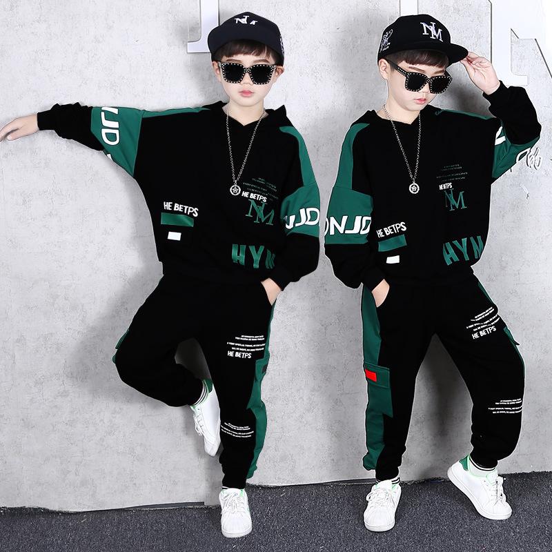 

Зеленый Красный Осень Зима Детская Одежда для Мальчиков Подростковый Спортивный Костюм С Капюшоном Рубашки Толстовка Завязка На Голени Брюки 180cm зелёный