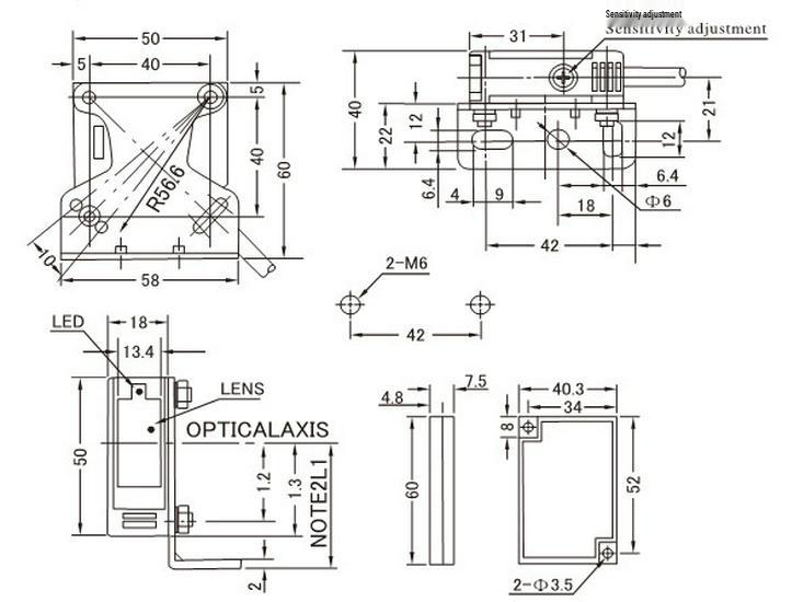 Hugong A3T/10MX/20MX Through-Beam Optical Sensor