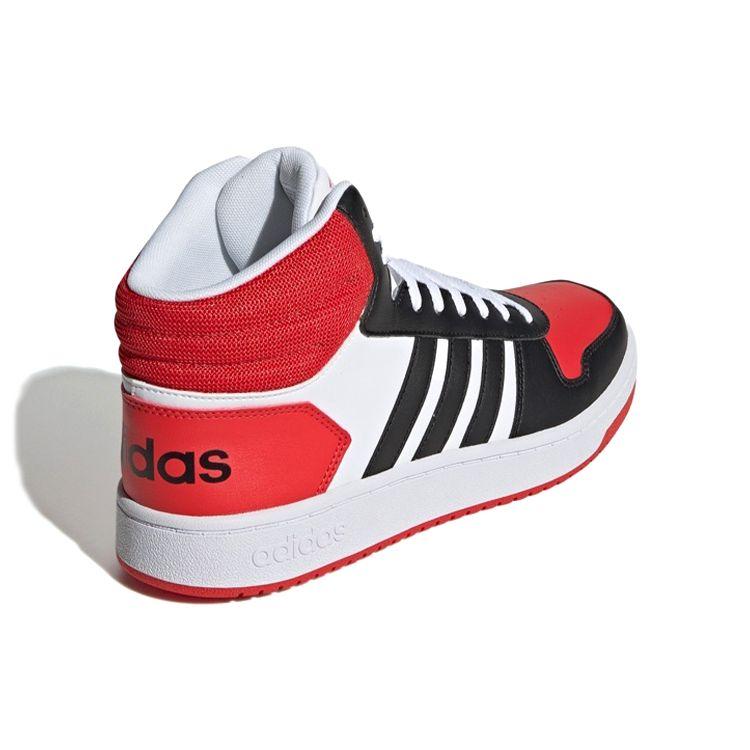 Adidas Neo Hoops 2.0 Mid Slip Resistant Durable High Top Skate Shoes Men Sneakers Black FV2730