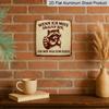 2D Flat, 1pc Funny Raccoon Metal Sign "When I Feel Bad Give Me Food" - Retro Outdoor/ Wall Decor Suitable for Living Room, Office, Perfect Gift for