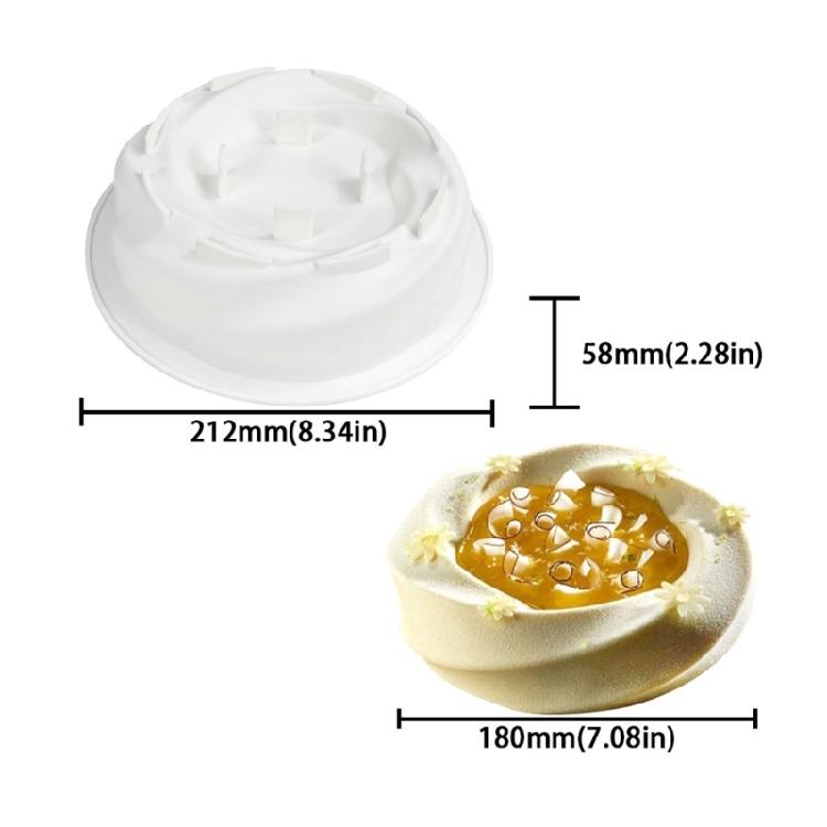 Flexible Silicone Mousse Cake Mold Round Shape Mold for Professional Dessert Making Puddings Chocolate Baking Supplies