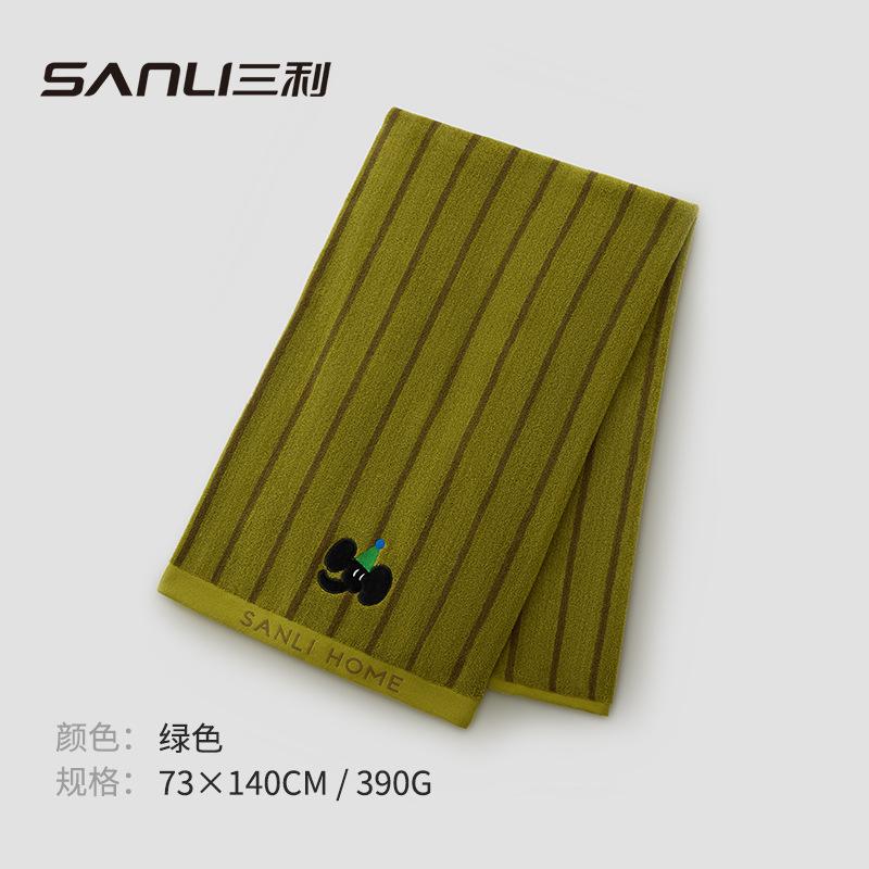 

Полотенце Хлопковое Полосатое Жаккардовое Полотенце Взрослое Мультяшное Вышитое Банное Полотенце Пара Домашнее Банное Полотенце-Обертывание 35 * 72-Towel зелёный