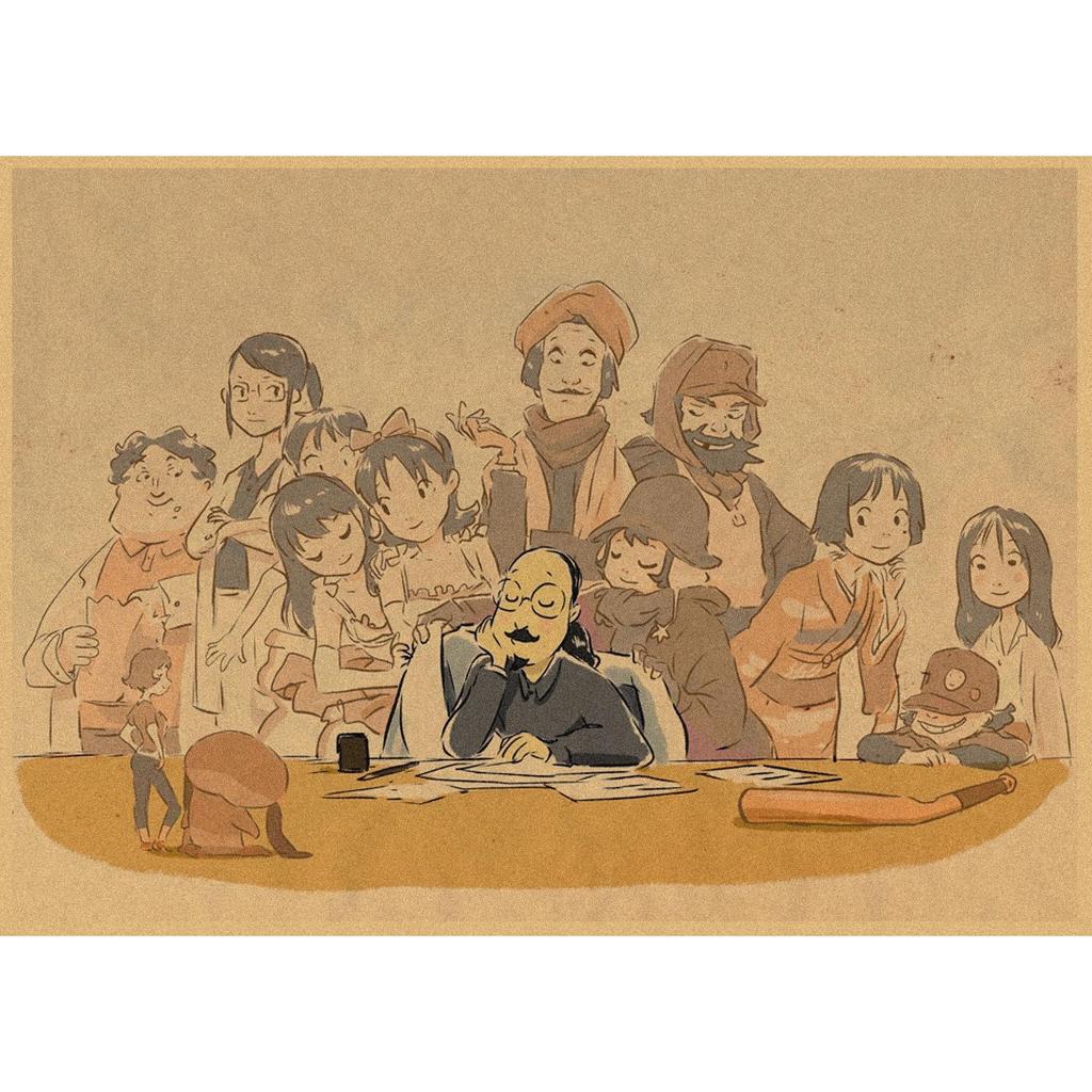 Retro Kraftpapier Poster: Satoshi Kon Collection - Tokyo Godfathers, Millennium Actress, Paprika, Perfect Blue, Reincarnation 265