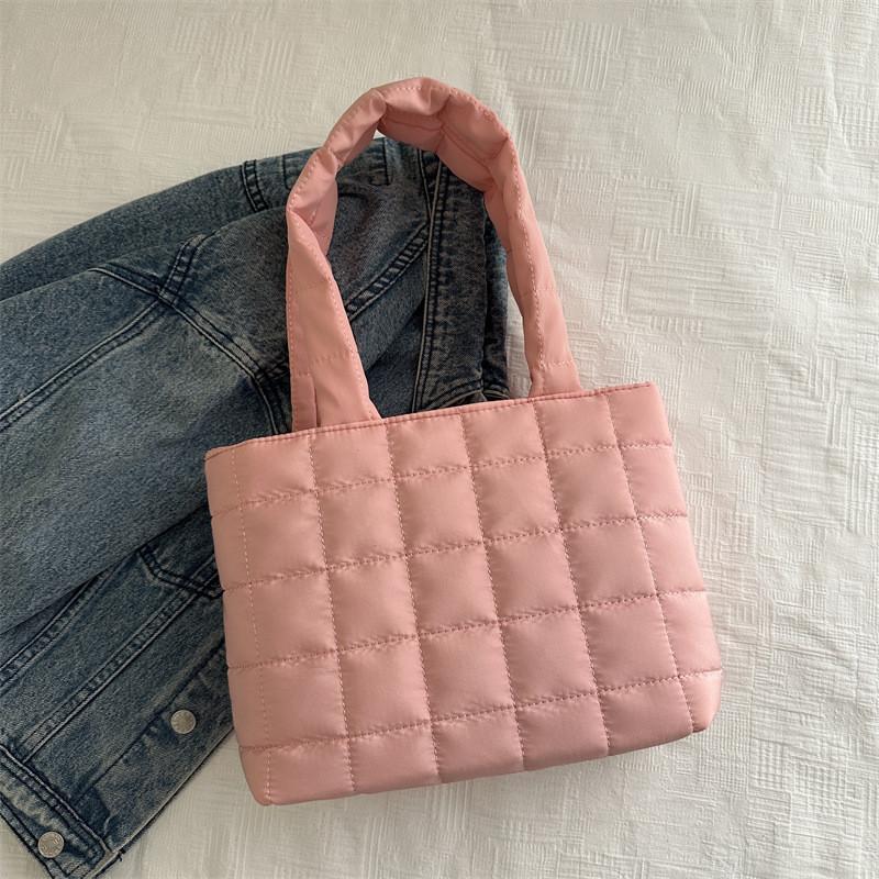 

Trendy Canvas Shoulder Bag For Women In Black Fuchsia White And Pink Colors