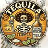 D Metal Sign Tequila Served Here Vintage Retro Mexican Day of Dead Skeleton Sombrero Lime Bar Tin Wall Art for Home Pub Bar Caf