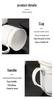 Hotel Guesthouse Ceramic Tea Cup with Lid and Gold Rim - White Conference & Office Cup for Business Reception