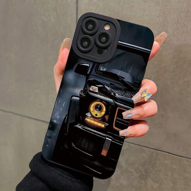 Black Sports Car Print Soft TPU Phone Case For iPhone 17 Air 16 E 15 14 13 12 11 Pro Max Plus Mini SE 2020 2022 Soft Cover