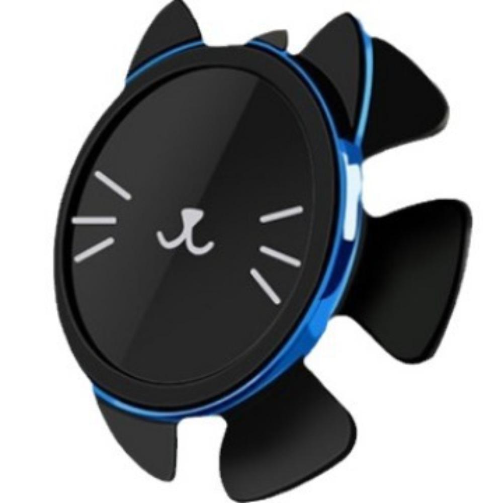 

New creative lucky cat steering wheel gravity gyroscope bracket multi-function car navigation suction cup mobile phone holder синий