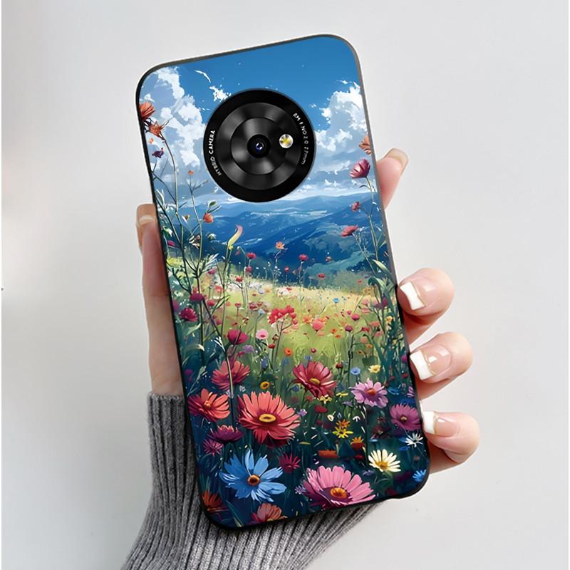 Casing For TCL Suixuetang M1 / OneTouch T615N Phone Case Luxury Dragon Cute Cool Boys Girls Soft Silicone Back Cover Black Shell