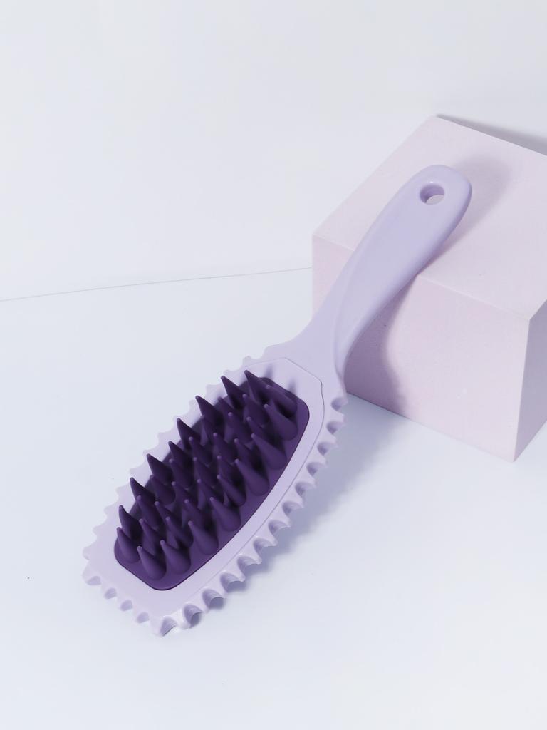 long handled silicone massage comb for wet or dry hair scalp massage anti itch exfoliating bath brush Special for real hair wigs