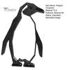 Modern Penguin Decor Geometric Figurine, Black Hollow Design Ornament, 3D Printed Home Abstract Art Statue for Office Desktop Decoration Stylish