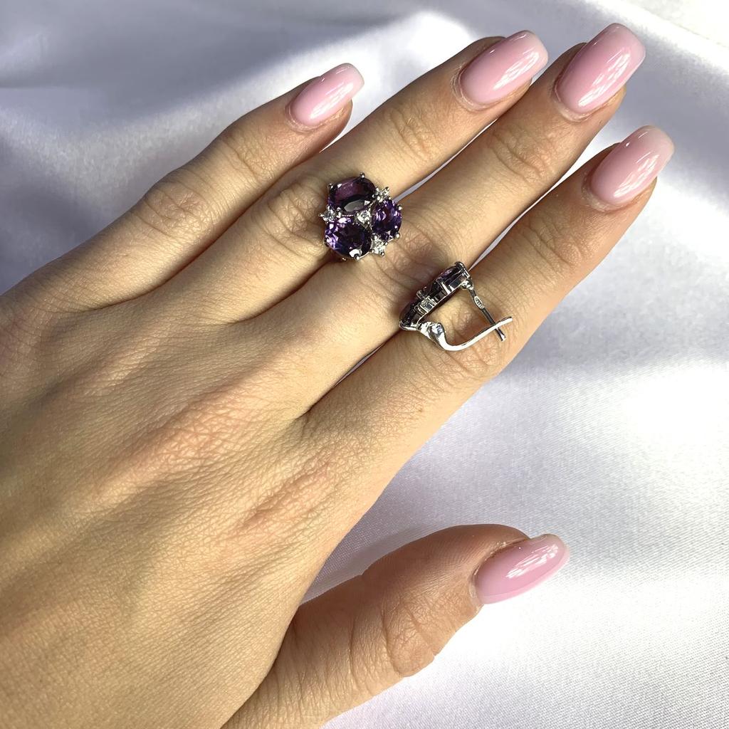 Øredobber i sølv med alexandrite 8.595ct (1990384)