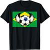 Brazil Soccer Flag Shirt Brazilian Football Tshirt Vintage