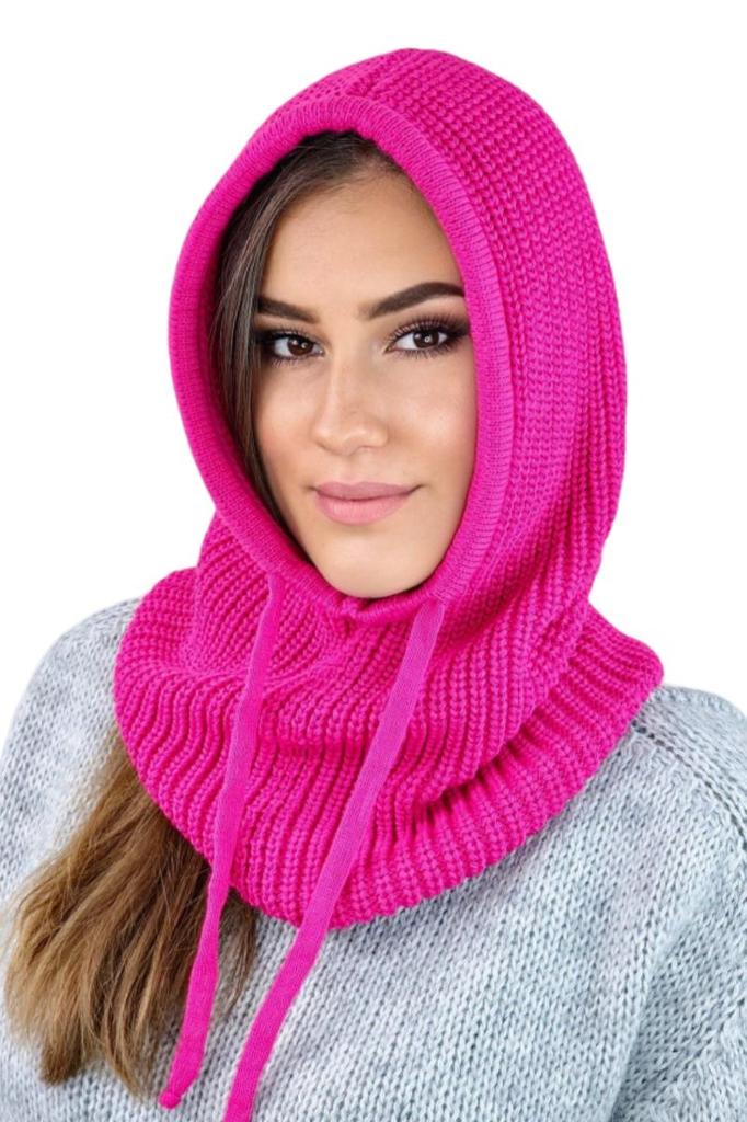 Nilda Fashionable Hood Balaclava Raspberry Color