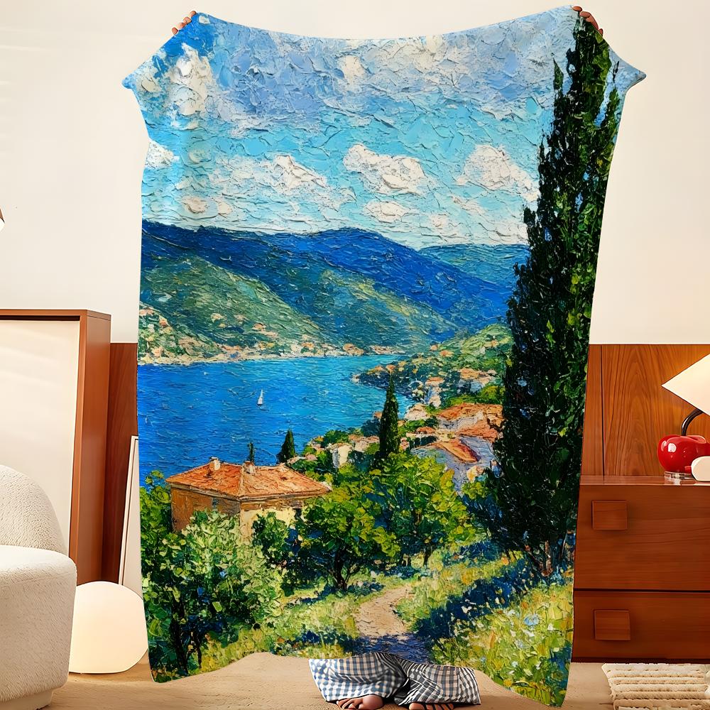 Artist C-Claude M-Monet Throw Flannel Throw Blanket, Lightweight Cozy, Durable Washable cute Cool