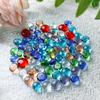 FUTUREPLUSX 80PCS Mini Flat Glass Marbles, Vase Fillers 0.5inch Glass Gems Decorative Beads Pebbles for Aquarium Fish Tank Vase Home Decor
