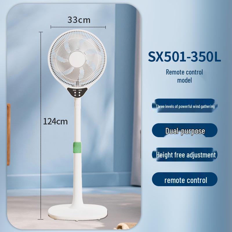 Low-Noise Floor Electric Fan with Adjustable Head and Timer for Bedroom & Dormitory