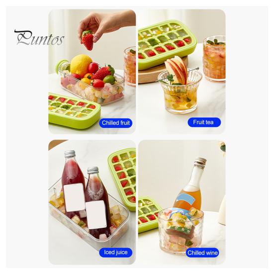 Eiswürfelschale für Wasserflaschen, zum Kaltpressen, 2-in-1-Eiswürfelform und Wasserkocher, schnelle Eisherstellung, tragbare Flasche, leicht zu lösende Silikonform, berührungsloser Gefrierbecher