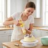 Decorator de prăjituri cu duze, Dispenser pentru glazură de desert și tort, 8/11 duze de patiserie interschimbabile, Duze florale, Mâner ergonomic transparent, Cupcake