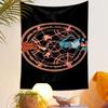 Magic Circle and Armored Characters Patterned tapestry home decor, suitable for bedroom and living room, gift