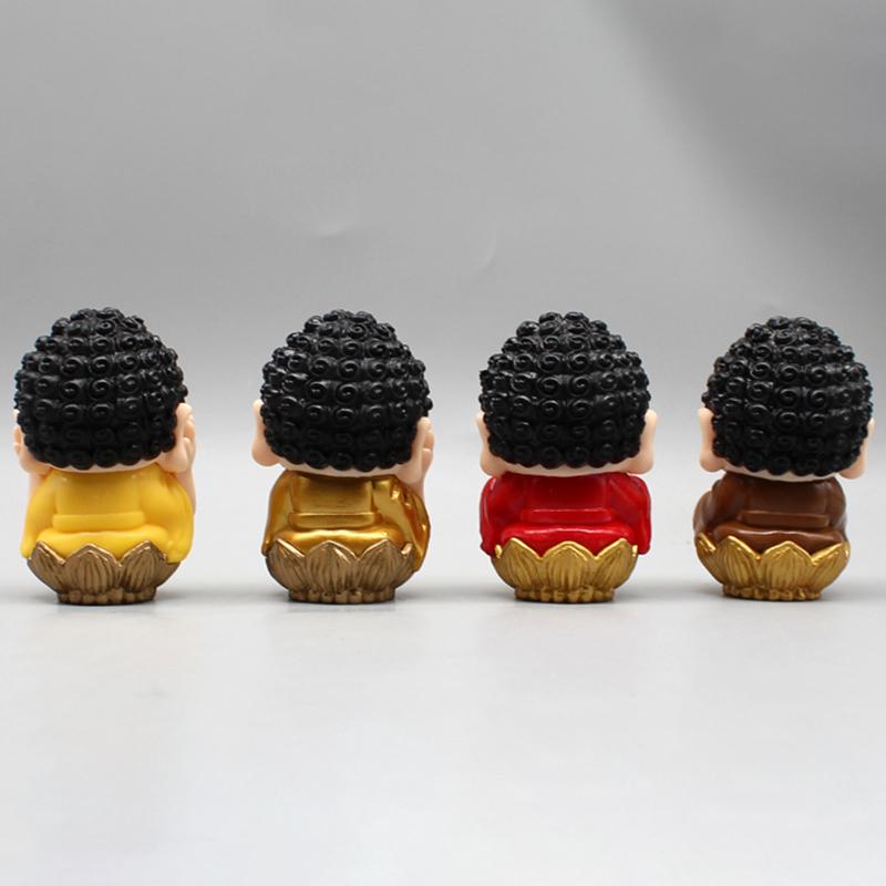4pcs Crayon Shin-chan Action Figure Anime Shin-chan Cos Buddha Figuras Toys Kawaii Doll Car Model Ornaments Gift for Children