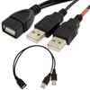 Highly Speed USB2.0 Y Splitter USB Splitter Cable for Simultaneous Charging and Data Syncing with Durability 28AWG Wire