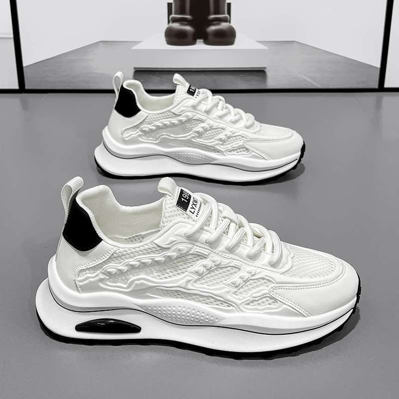 Mecha Men's Sports Shoes 2025 Summer New Mesh Breathable Casual Shoes Men's Versatile Trend Popular Dad Shoes