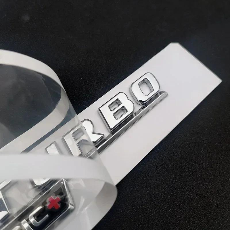 FUP1  ABS Chrome For Mercedes A 35 45 AMG W177 W176 A35 A45 A45S TURBO 4MATIC Car Trunk Letters Emblem Badge Logo Stickers Accessories