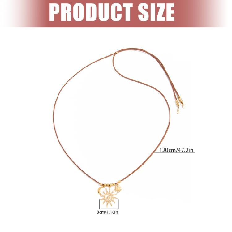 Delicate Cut Sun Charm Necklace With Metallic Finish Eye Catching Clavicle Chain Suitable For Various Occasions