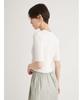Emi Eco Half Sleeve Knit White Top, 13WNT251055, Women's,