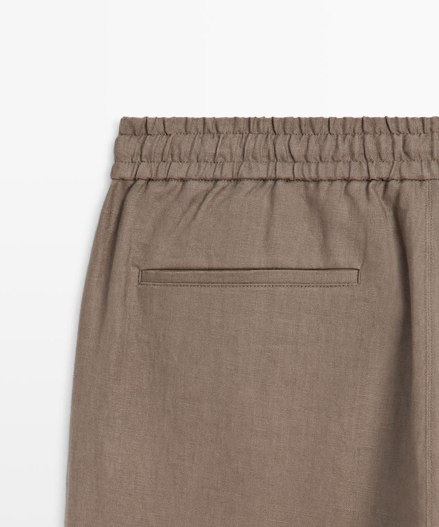 Masimodutti 100% Linen Relaxed Fit Pants