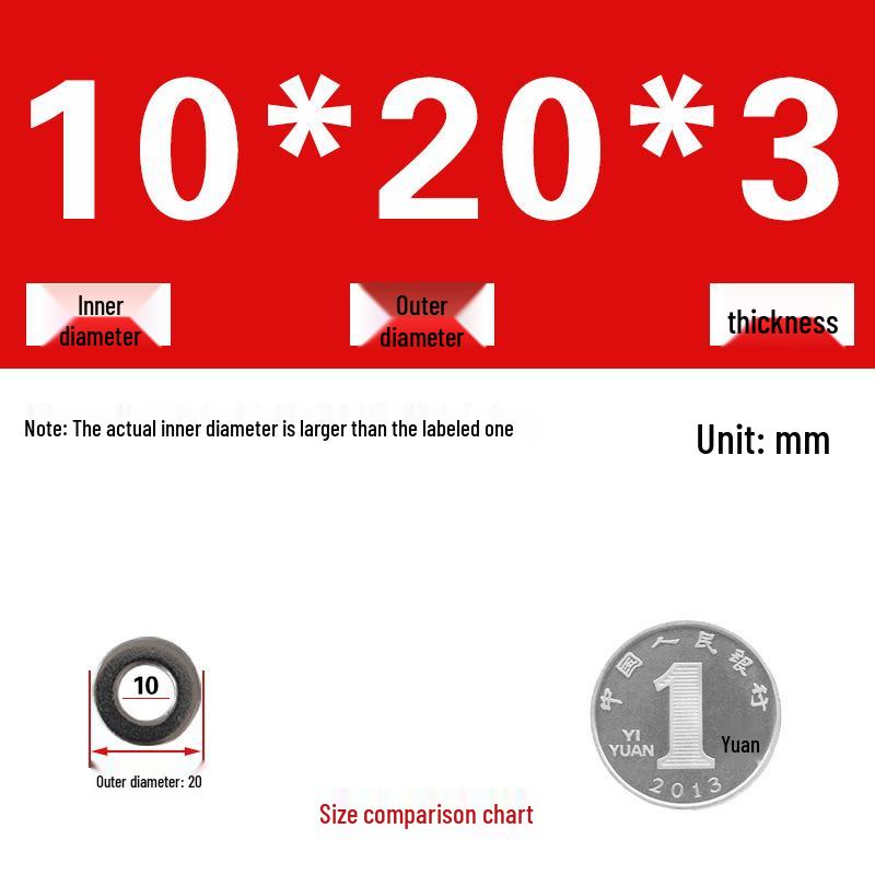 Galvanized Metal Flat Washer - Thin, Thickened, Enlarged Edge, Round, Sizes M3 to M10