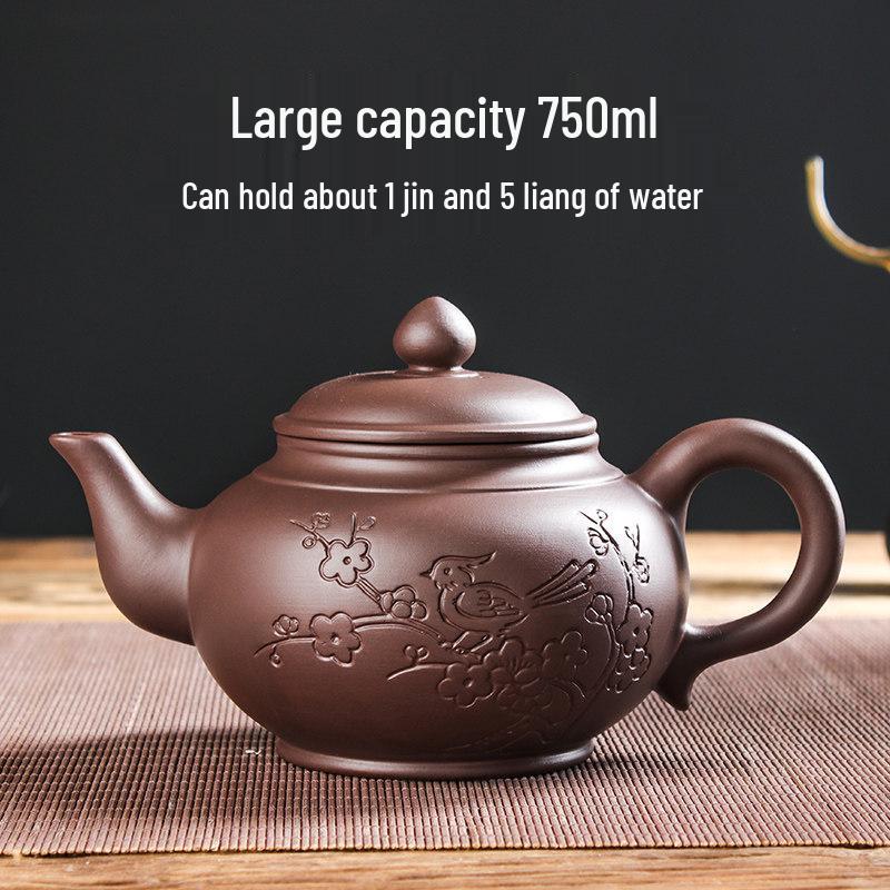 Large Yixing Zisha Handmade Ceramic Teapot for Kung Fu Tea
