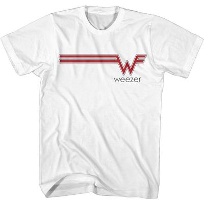 Weezer W Streak White Alternative Rock Music Band Shirt