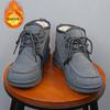 New Solid Color Lace Up High Top Cotton Shoes for Men Thickened Cold and Warm Men's Shoes Anti Slip and Waterproof Martin Boots