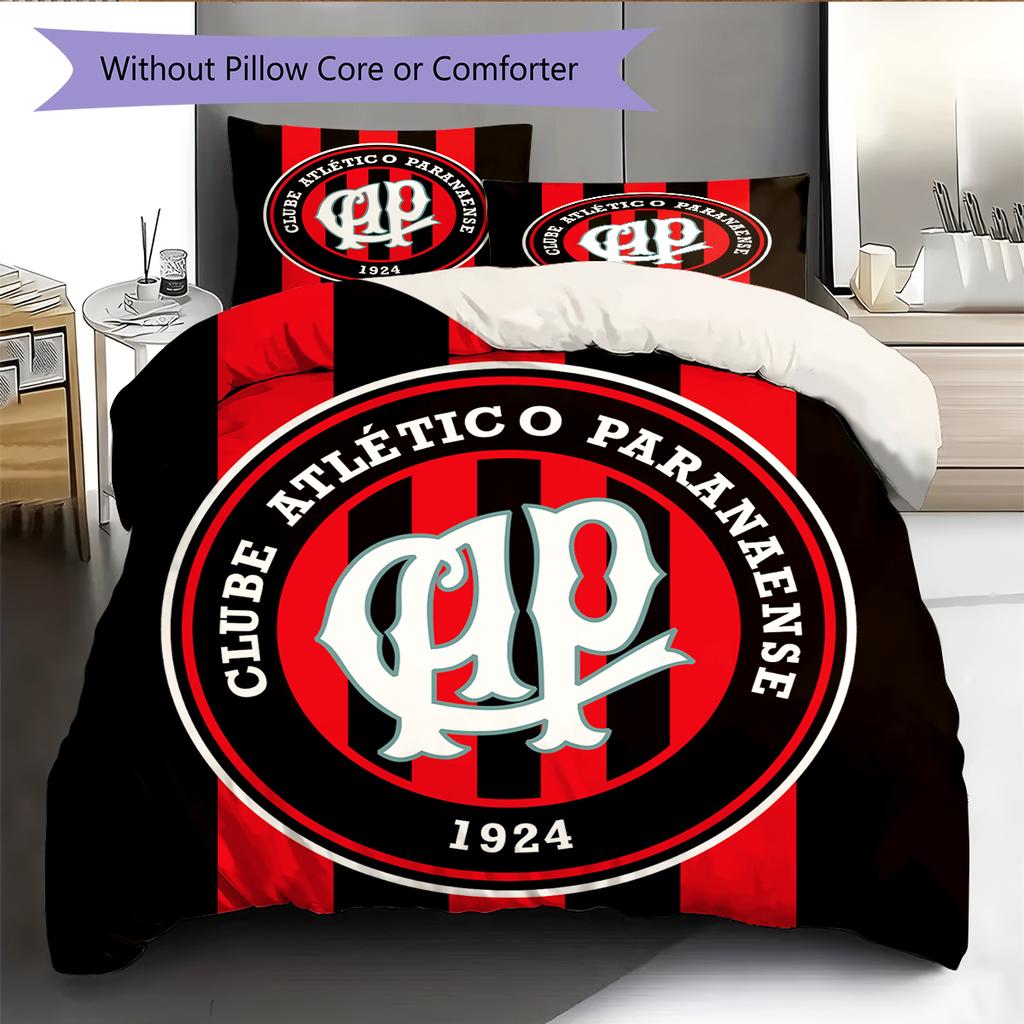 Club Athletico Paranaense Pattern Bedding Home Decoration Birthday Gift (1 * duvet cover + 2 * pillowcase, without core)