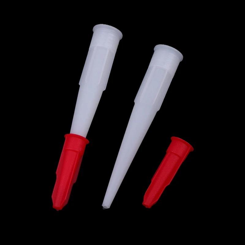 12Pcs Spare Silicone Nozzle Sealant Tool Kit Re-Sealable Mastic Spare Nozzles Screw Cover For Caulking Pipes