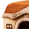 Dog Bed House Removable Cushion Floor for Small Medium Indoor