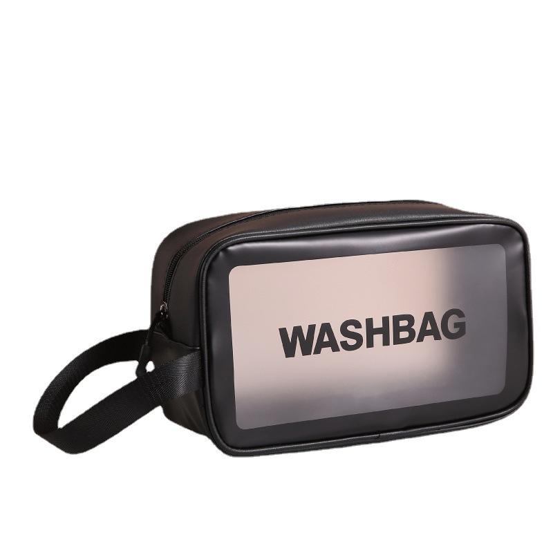 Female Toiletry Bag Portable Cosmetic Waterproof Bag Large Capacity Dust Proof Make Up Storage Handbags PVC Fashion Transparent Travel Bags