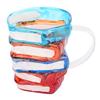 Painted Book Mug Novelty Unique 3D Glass Cup Cool Funny Bookish Cute Readers Writers Librarian Gift