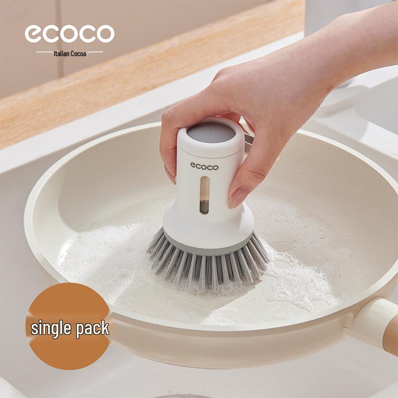 

Creative Rotatable Long-Handle Pot and Dish Brush Set with Liquid Squeeze Feature for Efficient Kitchen Cleaning