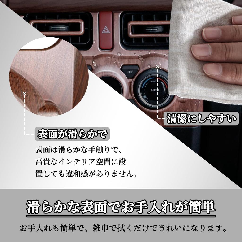AMWMORV New Jimny JB64 Wood Grain Interior Decor Jimny Sierra JB74 Series Inner Door Armrest Panel Interior Panel Custom Part Vent Central Control