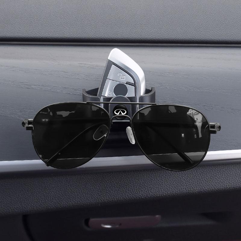 Car Key Storage Box Organizer Auto Dashboard Sunglasses Card Holder Clip For Infiniti QX55 QX50 QX60 QX80 Q50 Q70L Q60 Q30 QX70 UU555