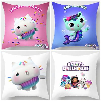 Funda de almohada para niños de la Casa de Muñecas de Gabby Gatos de Gabby 40x40cm 45x45cm Almohadas Decorativas 60x60